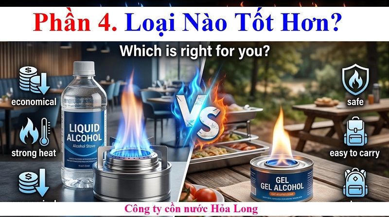 Cồn Nước Và Cồn Gel Loại Nào Tốt? So Sánh Chi Tiết Từ A–Z